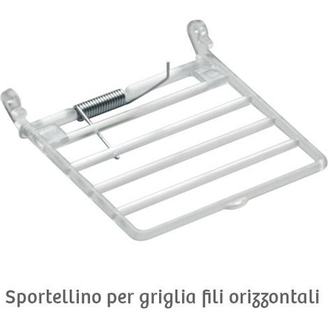 Sportellino in plastica per gabbie - griglia fili orizzontali