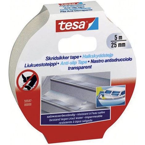 nastro antiscivolo anti-slip trasparente, 25 mm x 5 mt - tesa
