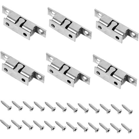 Lot de 12 loquets à bille pour portes placard, vis verrouillage (1/5)