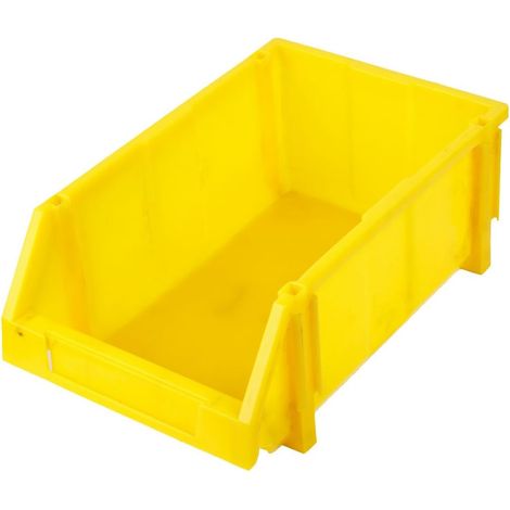 Garage-Büro-Teile gelber Plastikstapelbehälter-Speicher-Organisator