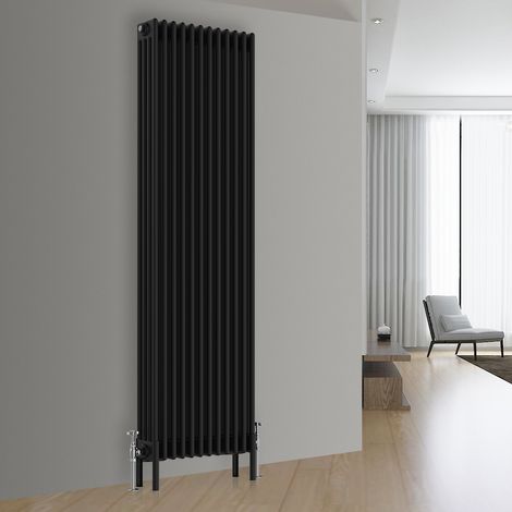 Traditional Vintage Cast Iron Style Radiator Black 4 Column 1800x560mm