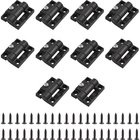 Lot de 10 charnières d'armoire avec vis, couple de tension réglable, charnières de contrôle de position, fermeture automatique, montage frontal, charnière de pour portes d'armoire de cuisine (1/5)