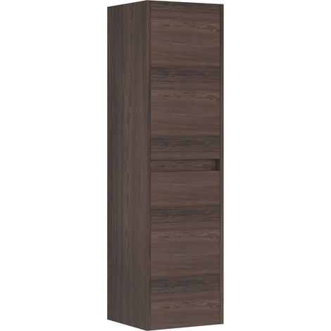 Mobile da bagno "Side 40" - 40 x 27 x 138 cm - Noce scuro (1/5)