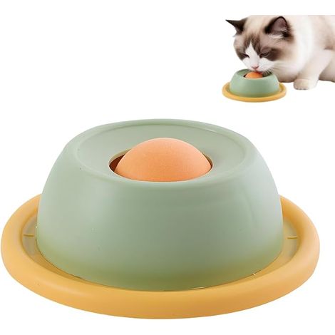 Giocattolo per cani, palla da leccare per cani, cuccioli e gatti, alimentazione lenta, promuove l'attività mentale e il comportamento di ricerca naturale (verde) (1/5)
