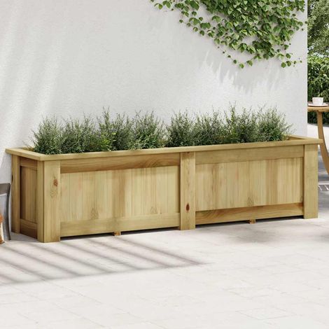 Maison Exclusive - Fioriera Rialzata 196x50x50 cm in Legno di Pino Impregnato (1/5)