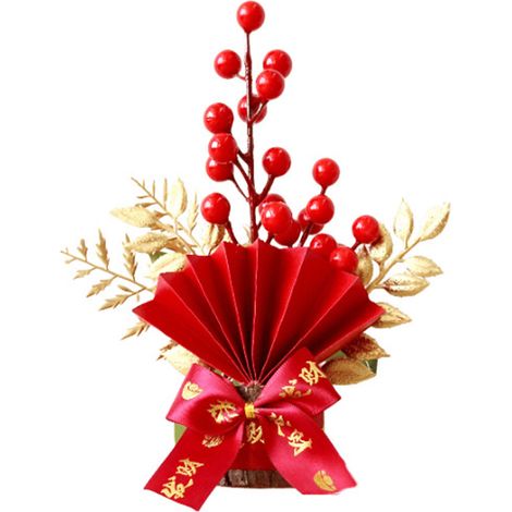 Arbre de Fortune Décoratif pour Maison - Ornement Chanceux Exquis avec Étiquette pour Nouvel An ou Pendaison de Crémaillère (1/5)