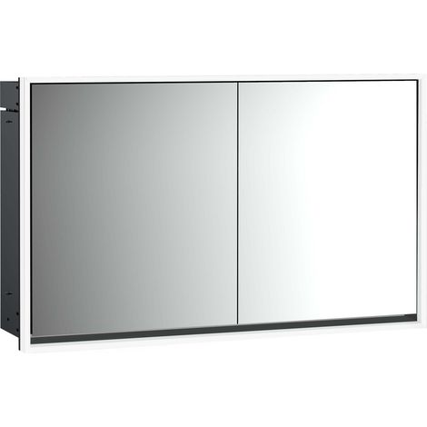 Armario con espejo iluminado emco loft, 1300mm, 2 puertas, modelo