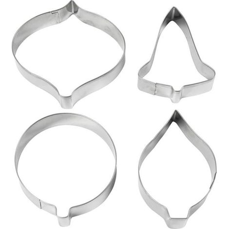 Emporte pièce - Boules de Noël - 4 pcs - Inox - Compatible lave-vaisselle - Découpoirs créatifs