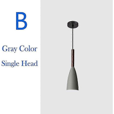 Suspensions nordiques modernes, lampes simples, lampes suspendues minimalistes multicolores à 3 têtes, ampoule Edison E27 pour cuisine, salle à manger et chambre (B) (1/5)