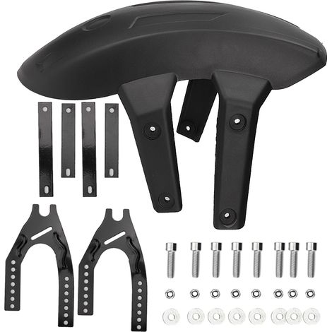 Garde-boue arrière moto avec support universel, pare-boue anti-éclaboussures, protection roue, noir. (1/5)