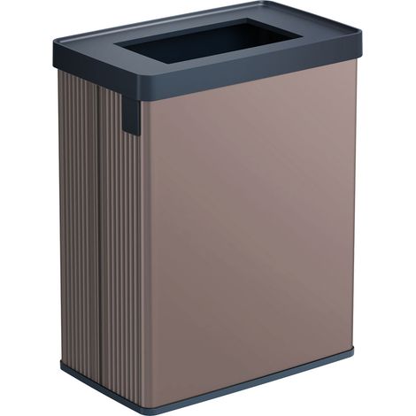 Pattumiera Alta 54L Interno Esterno Keter Verto Recycle 43,5x26,5x68,7 cm con Bordo Copri Sacco in Plastica Rosa Perla