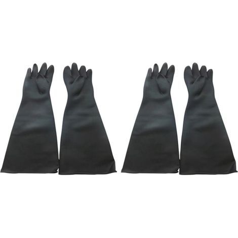 2 gants de sablage pour cabine de sablage 60 x 20 cm (1/5)