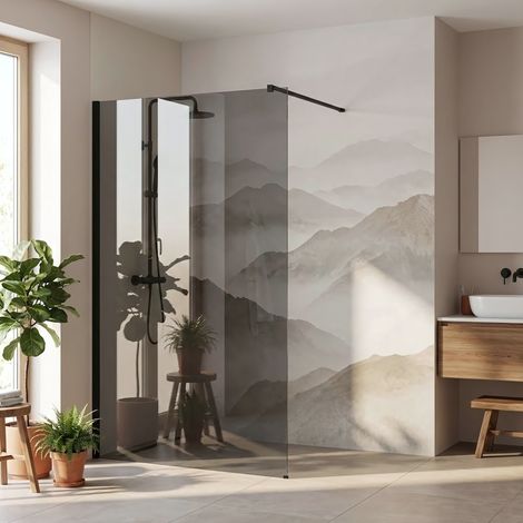 Paroi De Douche Rea Flexi Grey Black 90 (1/5)