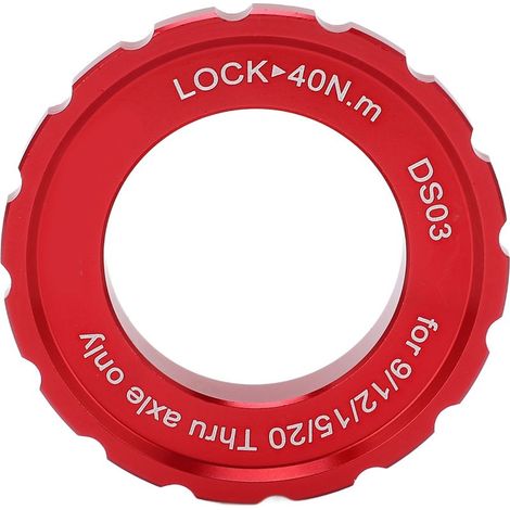 Bague de verrouillage Centerlock MEIJUN pour roue avant/arrière, moyeu à axe creux, disque de frein, vélo VTT, couleur rouge (1/5)