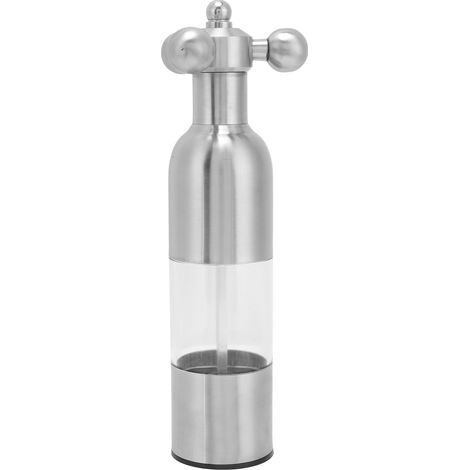 Moulin à Poivre Manuel en Acier Inoxydable, Broyeur à Épices pour Cuisine, Design Argenté (1/5)