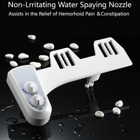 Bidet - Attachment De Siège De Toilette À Double Buse - Nettoyage Avant Et Arrière - Pression Réglable - Sans Électricité - Pour Utilisation Féminine - 1 Pièce (1/5)