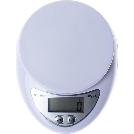 balance De Cuisine Lectronique Multifonction Avec Affichage Numrique 5kg - Blanc