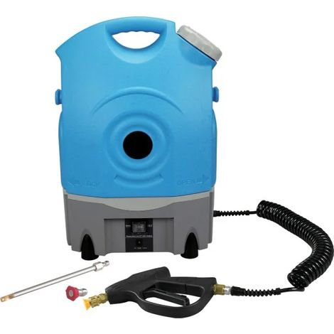 Easyclim – Nettoyeur haute pression 12V – Autonomie 2-4h – Lance 25cm avec pulvérisation 90° – Changement de buse rapide (1/5)