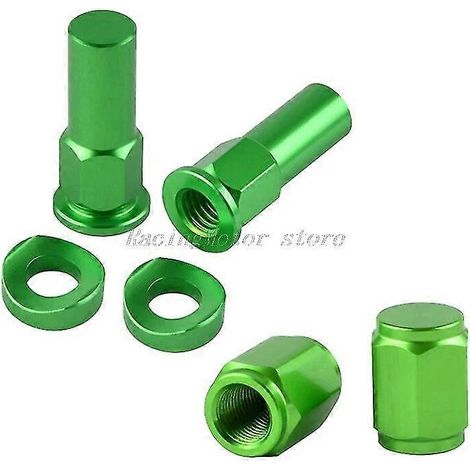 Felgenmuttern, Schrauben, Distanzstücke, Ventilkappen für Motocross-Motorräder KTM EXC EXCF SX SXF XC XCW XCF 125 150 200 250 350 450 525 530 300 – Grün