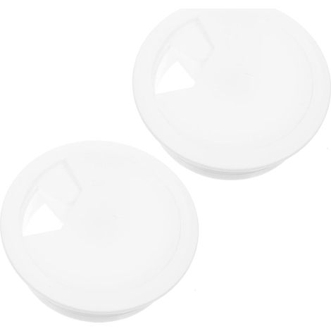 Passe-câble de Bureau en Abs Blanc, Lot de 2 Œillets Ronds pour Gestion de Câbles, Anti-enchevêtrement, Adaptés pour Bureau et Table D'ordinateur (1/5)