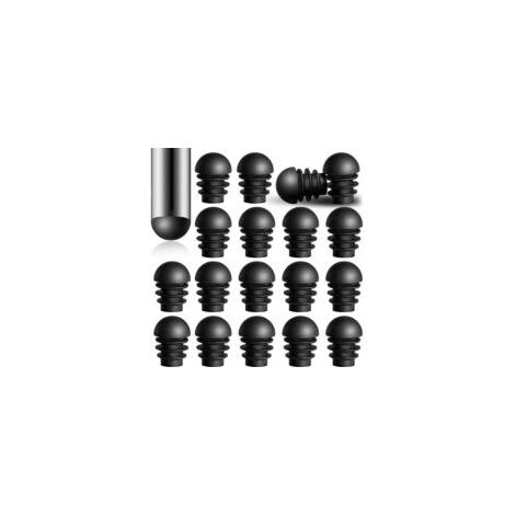 (24 Pièces) Bouchons d'Extrémité Ronds avec Inserts de Tube en Plastique de Diamètre Extérieur de 15.8 mm Tube d'Embouts de Pied de Chaise Protecteurs de Bouchons en Plastique - Crezuo (1/4)