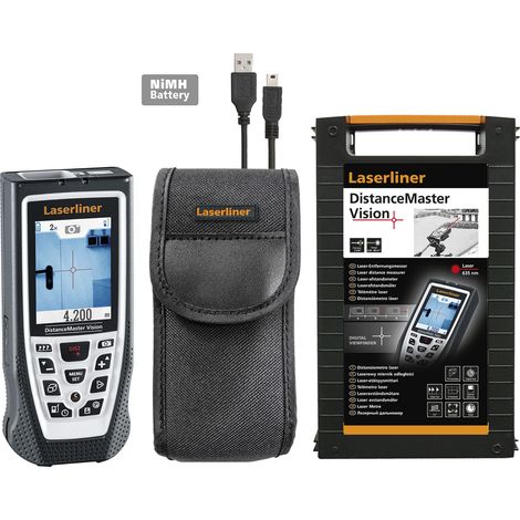 Laserliner Laser-Entfernungsmesser rot DistanceMaster Vision IP54 - Lasermessgerät 0,05-80m