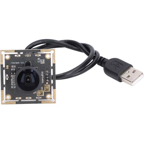 Caméra USB 2.0 2MP avec micro intégré, module webcam 180° mise au point manuelle 2,5mm, carte vidéo HBVCAMF20216HD (1/5)