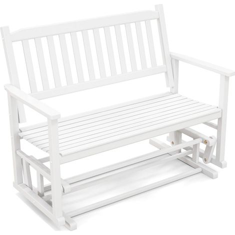 Banco de jardin con suave movimiento deslizante banco columpio resistente a la intemperie que soporta hasta 225 kg