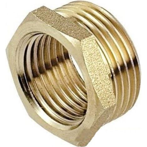 Messing-Reduzierstück 3/4" x 3/8" Innengewinde/Außengewinde (1/2)