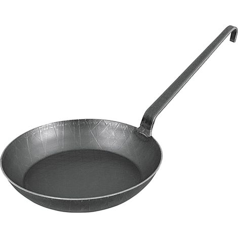 TURK Bratpfanne schmiedeeisern mit Hakenstiel Ø24cm schwarz (1/2)