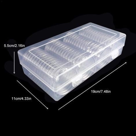 Lot de 2 boîtiers de rangement 19,7x10x5 cm avec coussins – Étui de protection pour médailles et monnaies – Idéal pour collectionneurs (1/4)