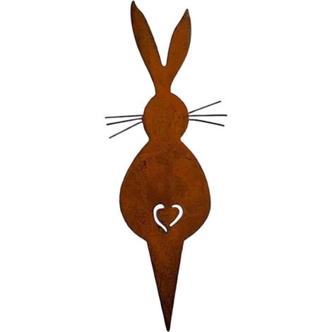 Décoration de Pâques Lapin en Fer pour Jardin et Pelouse - Artisanat de Pâques
