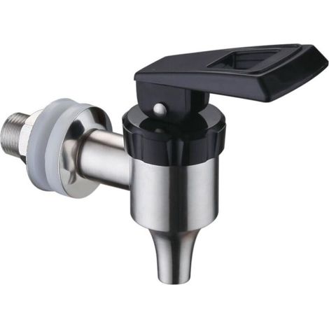 SABIR Robinet de distributeur de boissons, robinet de seau d'ébullition de bière de jus, robinet de rechange en acier inoxydable, filetage extérieur de 16 mm (1/5)