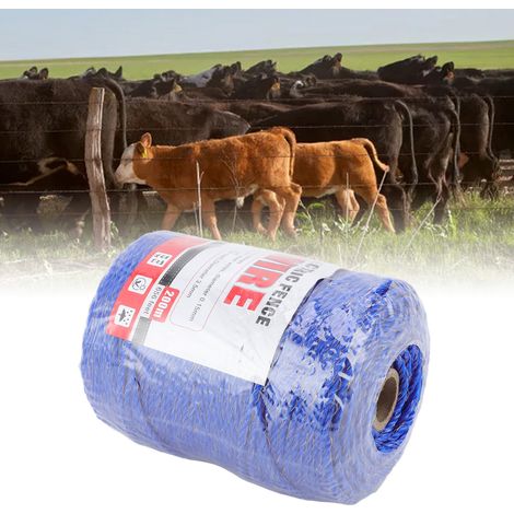 Corde de clôture électronique de 200 mètres avec 6 câbles en acier inoxydable et fil conducteur, adaptée à la clôture des fermes et des ranchs, MLD-040F. (1/5)