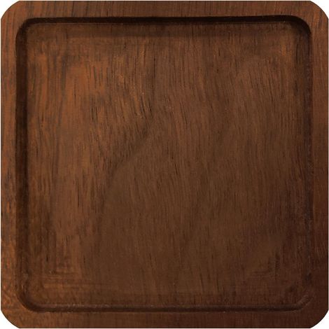 Dessous de verre bois fonce - carre - no 3 (1/5)