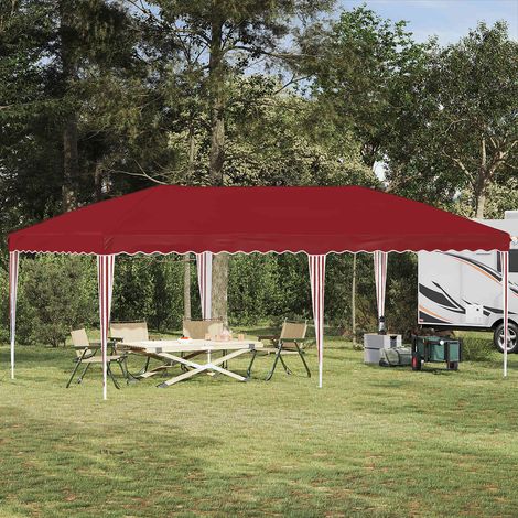 vidaXL Tenda per feste a pop-up 575 x 290 x 245 cm Borgogna (1/5)