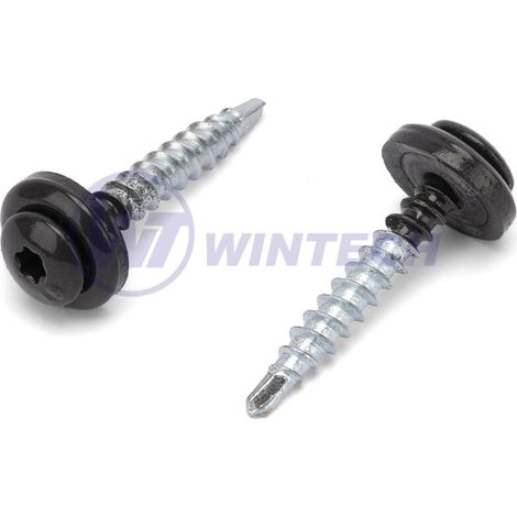 WINTECH Dachbahn UFO+EPDM 4,8 x 35 ZB rot.bohren RAL7021 CIDEK48035XBM1