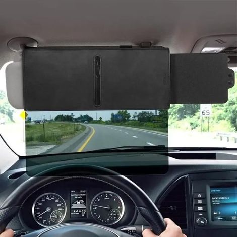 Extension de pare-soleil pour voiture, extension de pare-soleil avant réglable adaptée aux voitures et camions à conduite à droite (1/4)