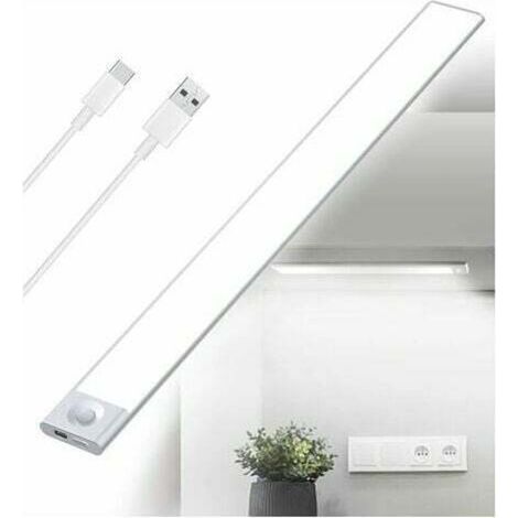 Küchen-LED-Streifen 40 cm, USB wiederaufladbar, 2500 mAh mit Bewegungssensor – kabellose Schranklampe, LED-Leiste für Innentreppen – KZQ (1/5)