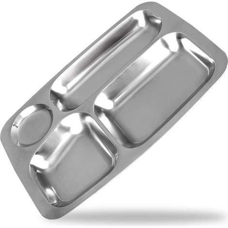 Plateau epas divisé en acie inoxydable avec 4 compatiments (1/4)