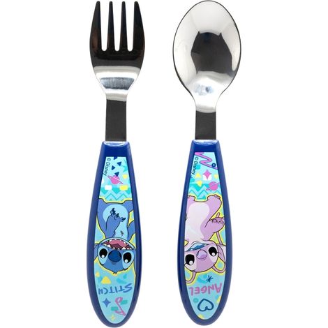 Disney Stitch - Set di posate in metallo Stitch & Angel (cucchiaio e forchetta) (1/3)