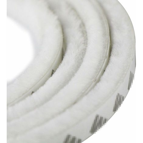 9mm x 15mm Self-adhesive Anti-Dust Brush Strip for Movable Windows and Doors (White) (1/5)