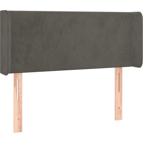 Maison Exclusive - Tête de lit avec oreilles Gris foncé 83x16x78/88 cm Velours (1/5)