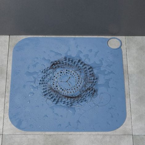 Couvercle De Drain De Douche - Silicone Souple 28 X 28 Cm - Antidérapant Pour Salle De Bain - 1 Pièce (1/4)