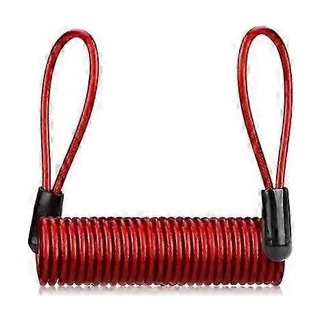 XTRELAMP-Antivol disque frein F1cf avec alarme sonore, étanche, pour moto et VTT, fil d'acier de sécurité, couleur rouge (1/5)