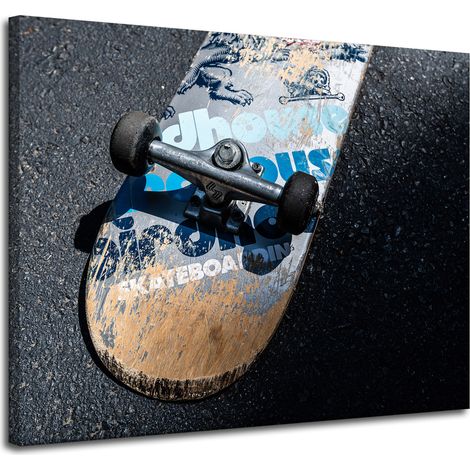 Leinwanddruck Jugend-Skateboard 100x80 cm