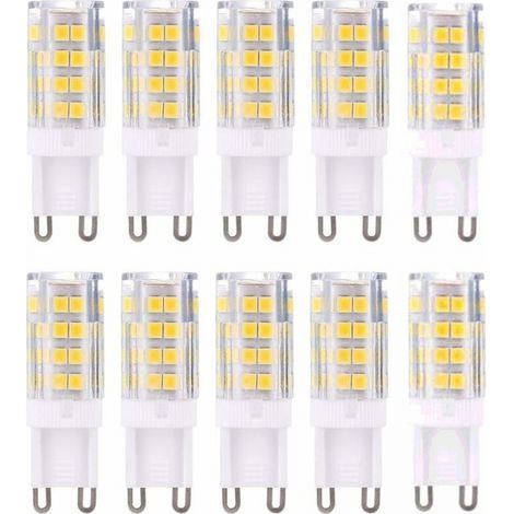 Ampoule LED G9, lumière blanche, 5 W, équivalent à une ampoule halogène de 40 W, 420 lumens, non variable, lot de 10 [Classe énergétique A+] (1/5)