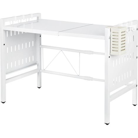 Mikrowellenhalter, verstellbares Design, robuste Konstruktion, WEISS (1/2)