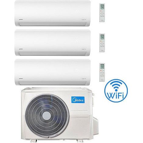 Climatizzatore Condizionatore Midea Xtreme WiFi R32 Trial Split 7000 + 7000 + 9000 BTU con U.E. M3OG-21HFN8-Q INVERTER Classe A++/A+ (1/2)