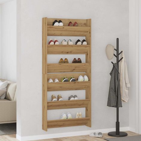 Schuhschrank 2 pcs Artisan-Eiche 85 x 18 x 90 cm Holzwerkstoff
